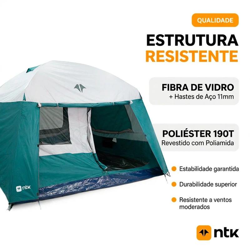NTK Barracas de Camping Hut GT E Tent Hut 8 á 9 Pessoas Espaçosa e